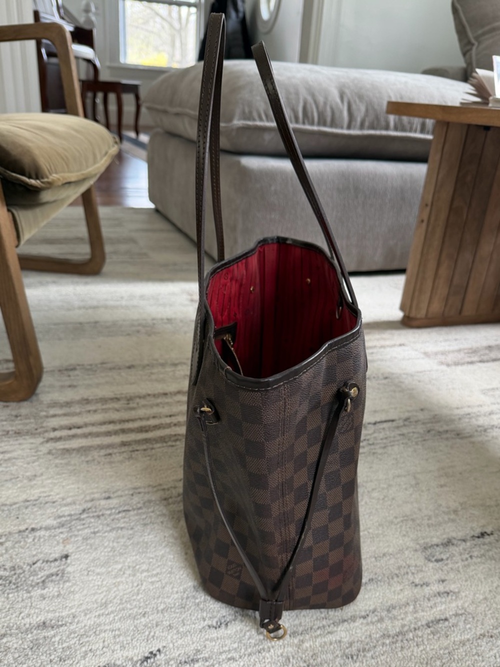 Louis Vuitton MM Damier Ebene Neverfull Tote - Picture 2 of 13